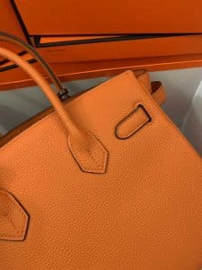 Hermes Togo Leather Gold Hardware Birkin 30 Bag with Twilly Scarf replica