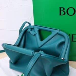 Bottega Veneta Small Leather Point Top-Handle Bag