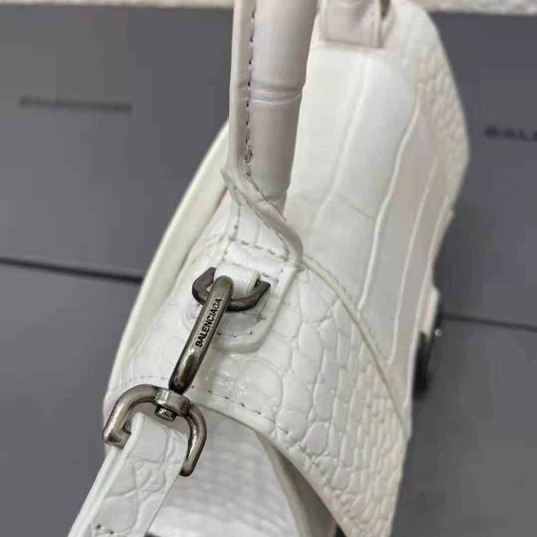 Balenciaga Hourglass Small croc-effect leather tote replica