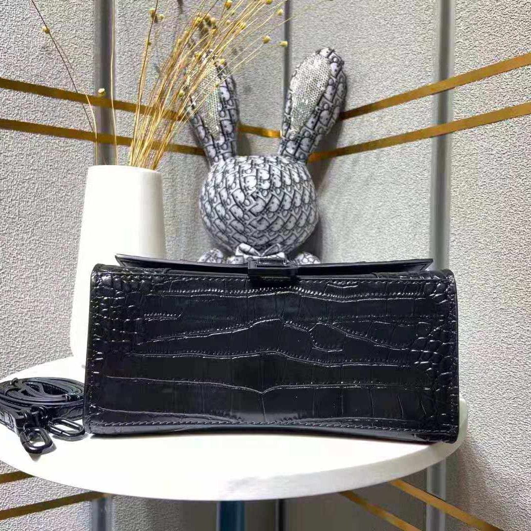 Balenciaga Hourglass Small croc-effect leather tote replica