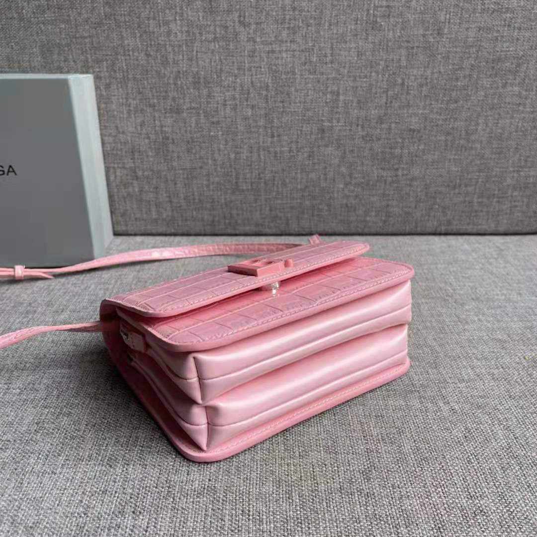Balenciaga Pink Croc Small B. Bag replica