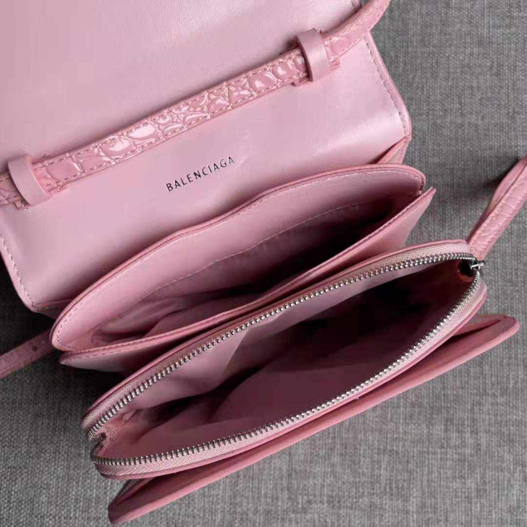 Balenciaga Pink Croc Small B. Bag replica