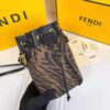 Fendi Mon Tresor Shoulder Bag Small in Coated Canvas with Gold-tone replica