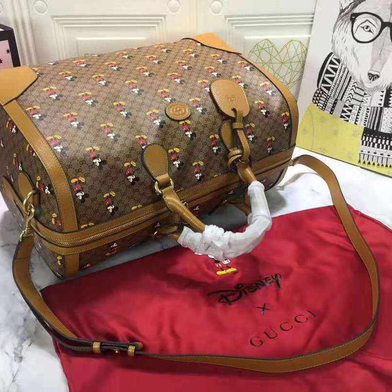 Gucci X Disney Mickey Mouse Monogram Duffel Travel Bag For Sale at 1stDibs   gucci mickey mouse duffle bag, gucci disney duffle bag, gucci mickey mouse  luggage
