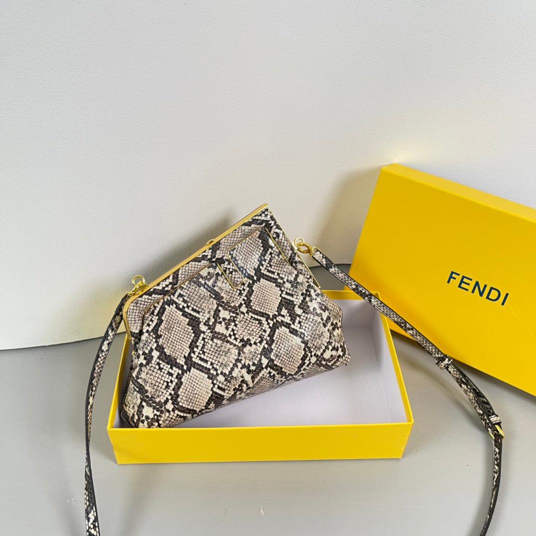 Fendi First Small python leather bag replica