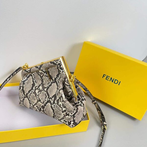 Fendi First Small python leather bag replica