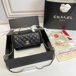 CHANEL Caviar Quilted Pick Me Up Wallet replica