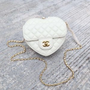 CHANEL Lambskin Quilted CC In Love Heart Bag