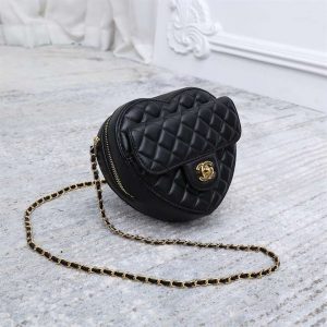 CHANEL Lambskin Quilted CC In Love Heart Bag