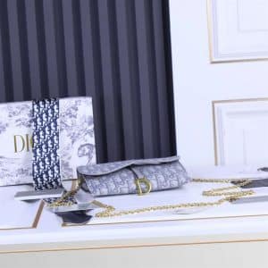 Dior Long Saddle Wallet With Chain replica
