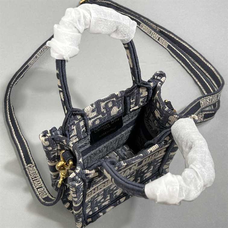 Dior Mini Book Tote Phone Bag Embroidery replica