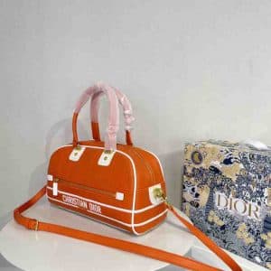 Dior MEDIUM VIBE ZIP BOWLING BAG Macrocannage replica