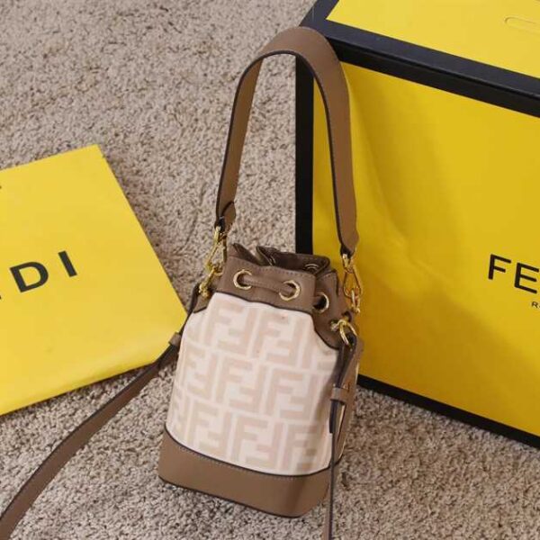Fendi Mon Tresor Leather Mini-Bag With FF Print replica