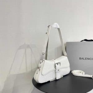 Balenciaga LINDSAY SMALL SHOULDER BAG WITH STRAP CROC-EMBOSSED replica