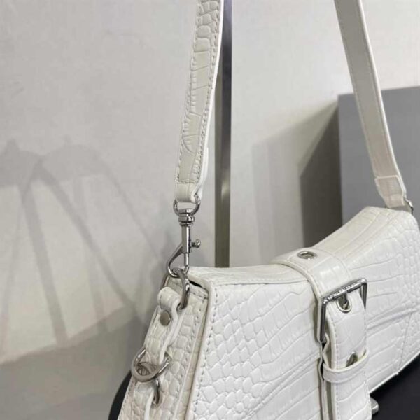 Balenciaga LINDSAY SMALL SHOULDER BAG WITH STRAP CROC-EMBOSSED replica