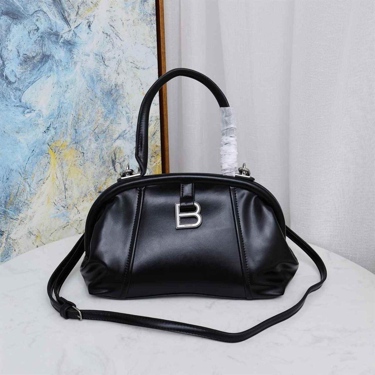Balenciaga Editor Small Embossed Leather Bag replica