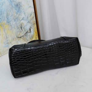 Balenciaga Editor Small Croc-Embossed Leather Bag replica