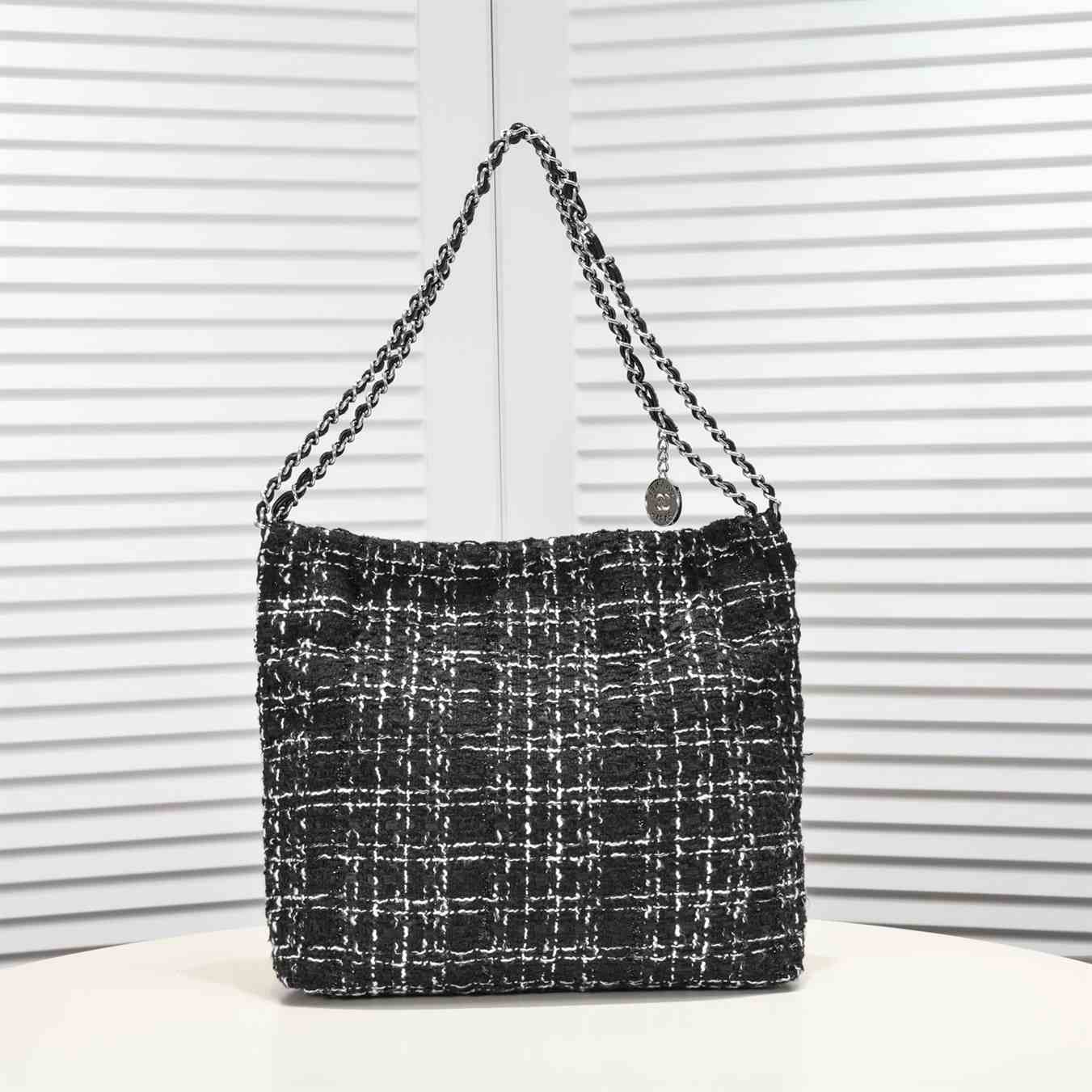 black tweed chanel bag