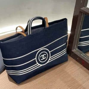 CHANEL Denim Shopping Tote Bag replica