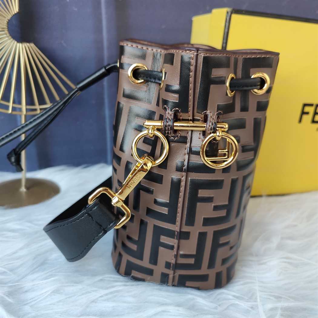 FENDI Mon Tresor FF Leather Mini-Bag replica
