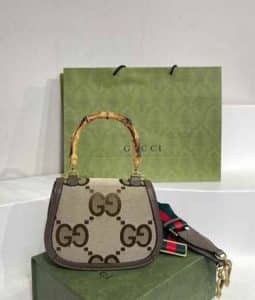 Gucci Bamboo 1947 Canvas Mini Top Handle Bag