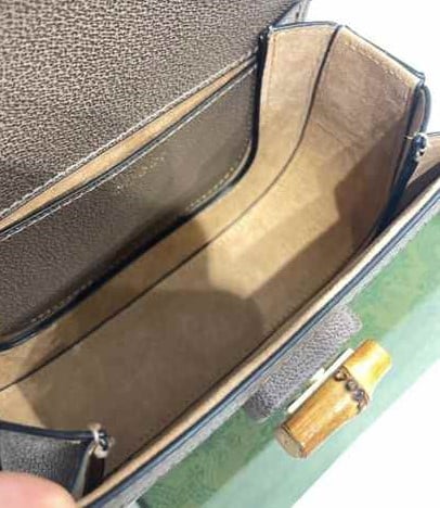 Gucci Bamboo 1947 Canvas Mini Top Handle Bag