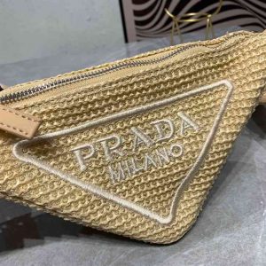 Prada Raffia Triangle Bag replica