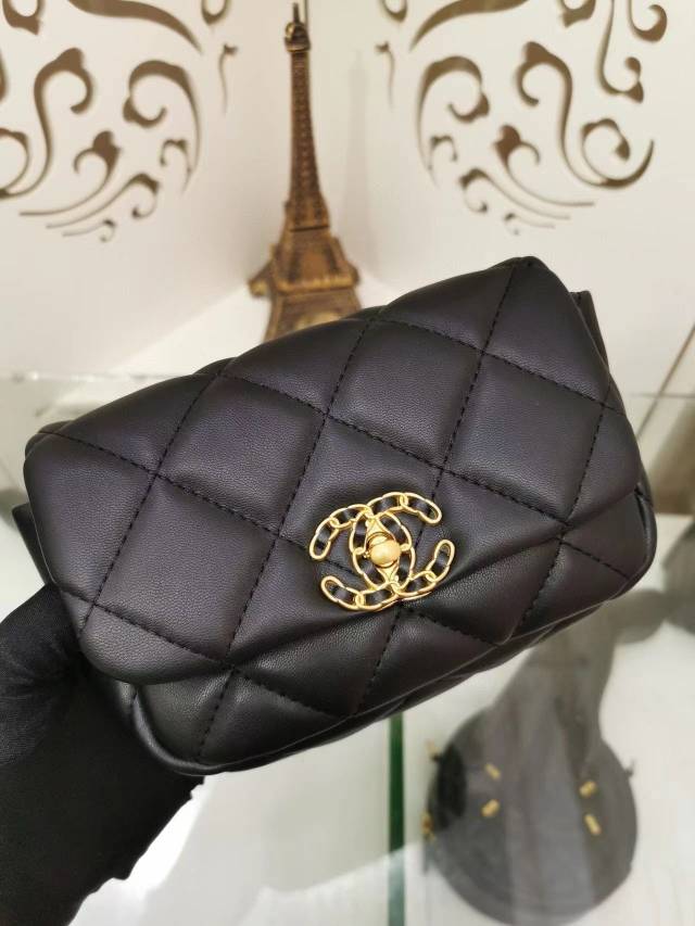 Chanel Lambskin Quilted Chanel 19 Waist Bag replica - Affordable