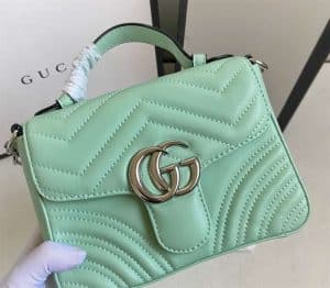 Gucci Marmont Gg Mini Matelasse Leather Top Handle replica