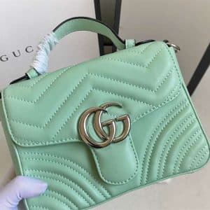 Gucci Marmont Gg Mini Matelasse Leather Top Handle replica