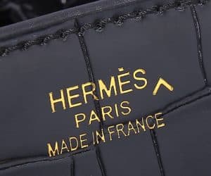 Hermès Birkin 30 Black Shiny Porosus Croc replica