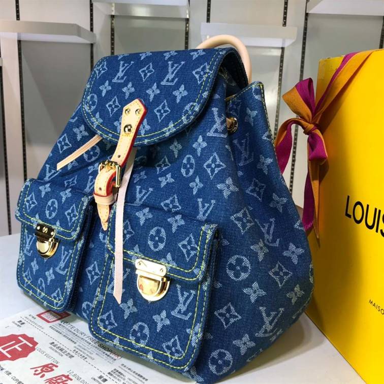 Louis Vuitton Monogram Denim Sac A Dos GM Backpack