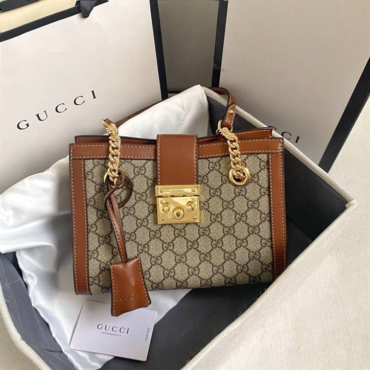 Gucci Small GG Supreme Padlock Shoulder Bag