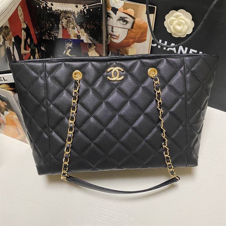 CHANEL QUILTED LEATHER TOTE BAG - Original replica